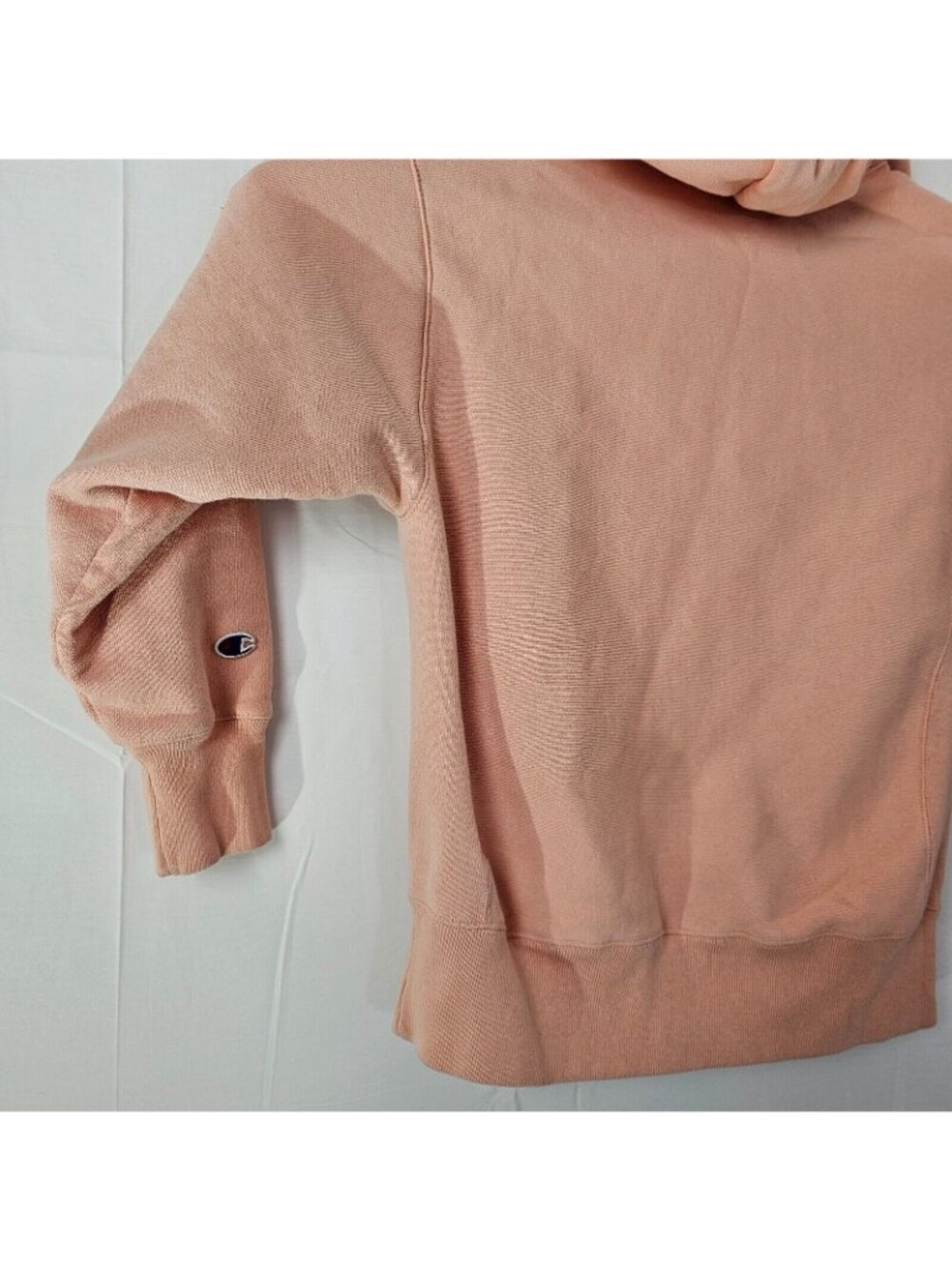 Champion Hoodie Womens XS Pink Reverse Weave Warm Up Sweatshirt Pullover - Picture 8 of 8